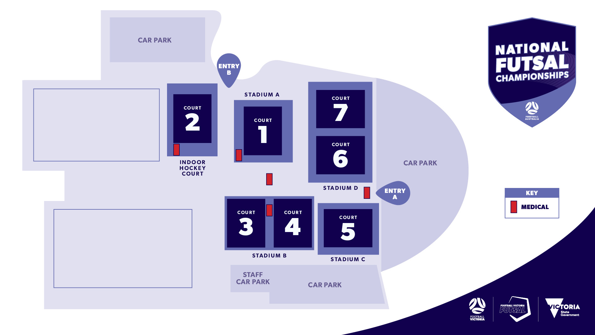 NFC25 State Netball and Hockey Centre map